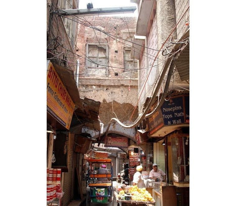 Dilapated deori of Chhura Wala Bazar, a type of building where tax was extracted in a katra
