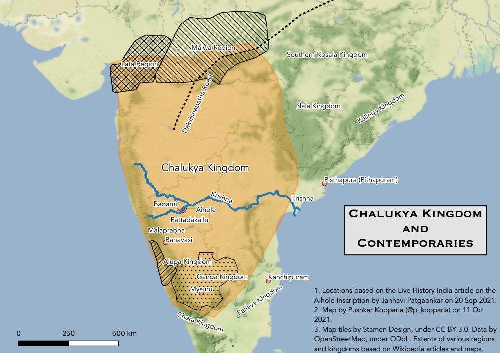 Extent of the Chalukya Kingdom