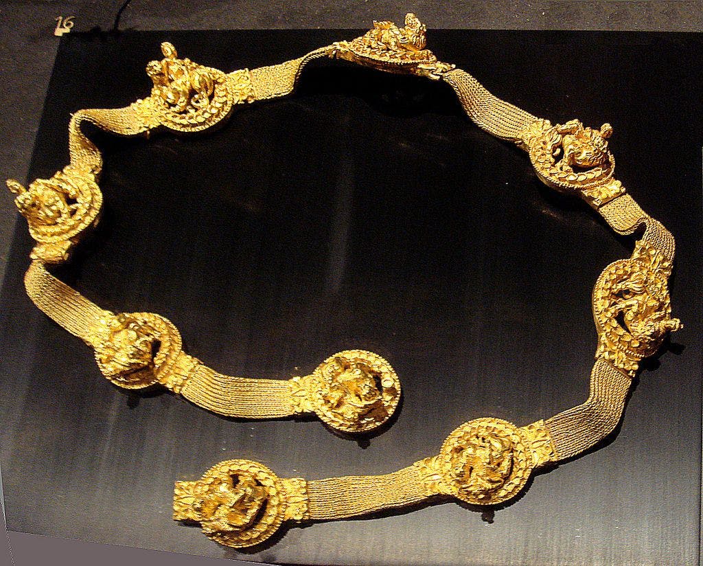 Gold belt from Tilia Tepe