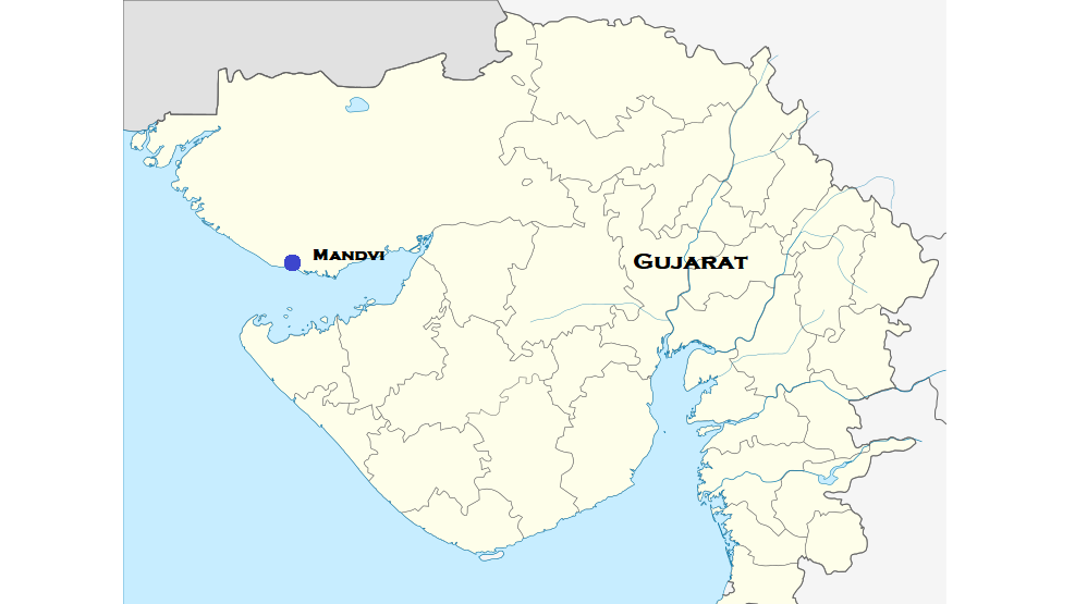 Map showing Mandvi