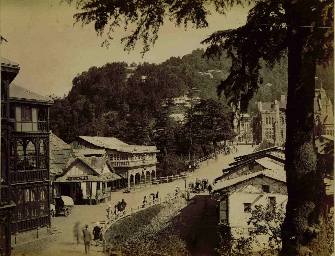 The Mall, Shimla, 1880s