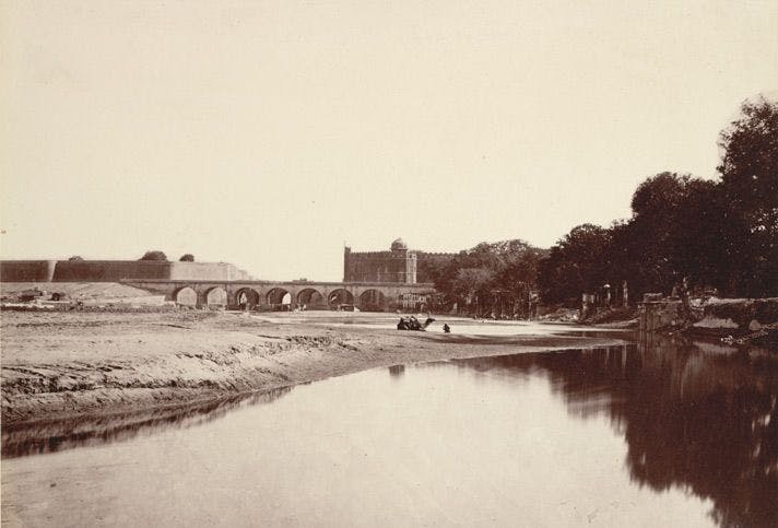 The Red Fort Palace and Salimgarh, seen from Yamuna1860