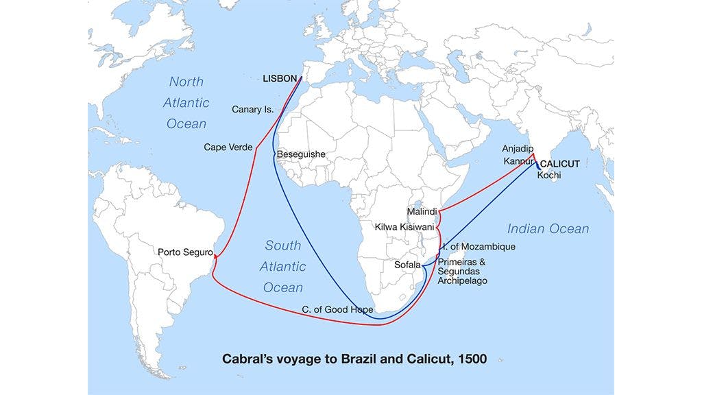 Pedro Álvares Cabral’s voyage to Brazil and Calicut