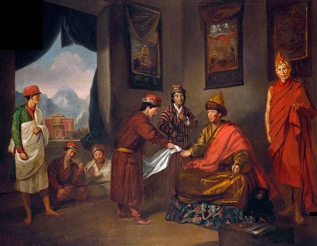 The Sixth Panchen Lama of Tibet, oil painting, Tilly Kettle, c.1775 