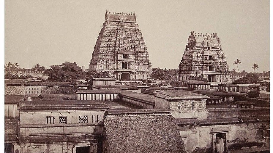 Srirangam tower in 1869 CE