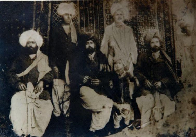 Grandsons and other relatives of Sardar Tek Singh, clicked around 1890s