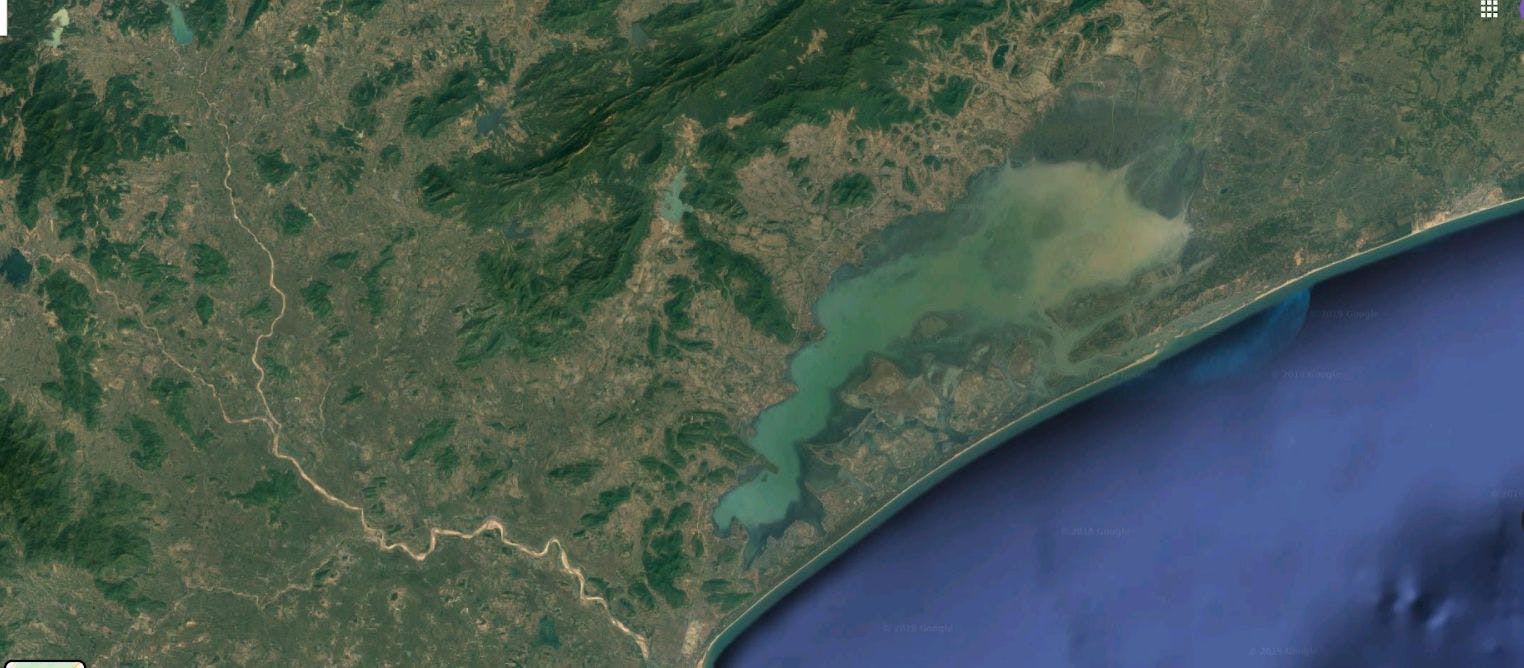 Satellite image of Chilika Lake