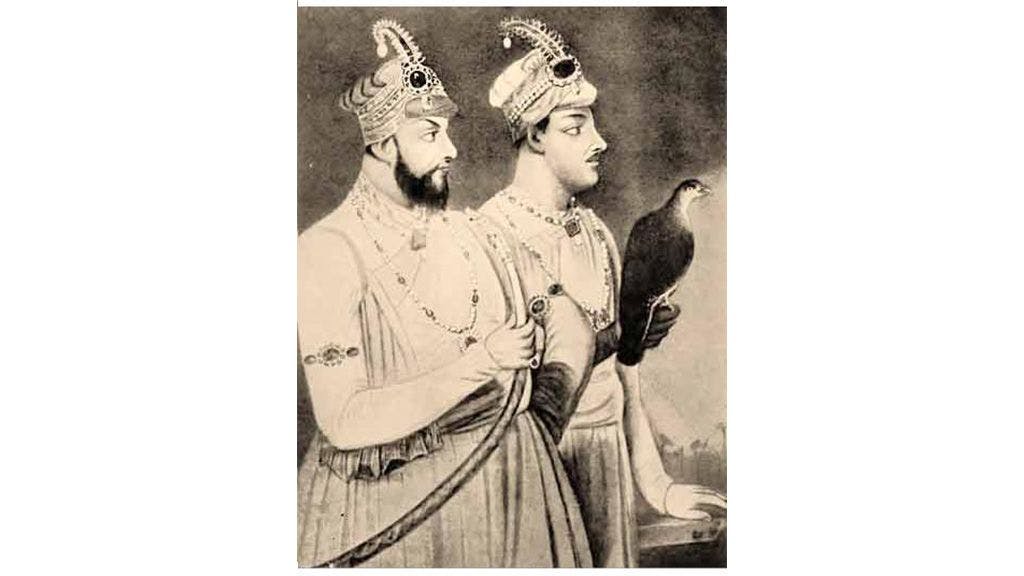 Mir Jafar (L) with his son Mir Miran (R)