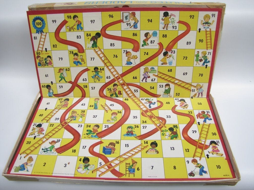 Chutes and Ladders which taught kids about good and bad deeds