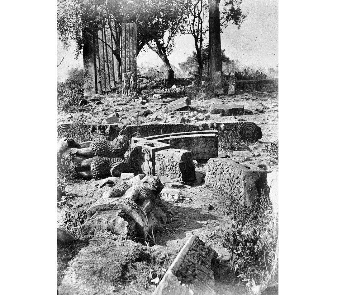 Ruins of the Southern Gateway, Sanchi in 1875