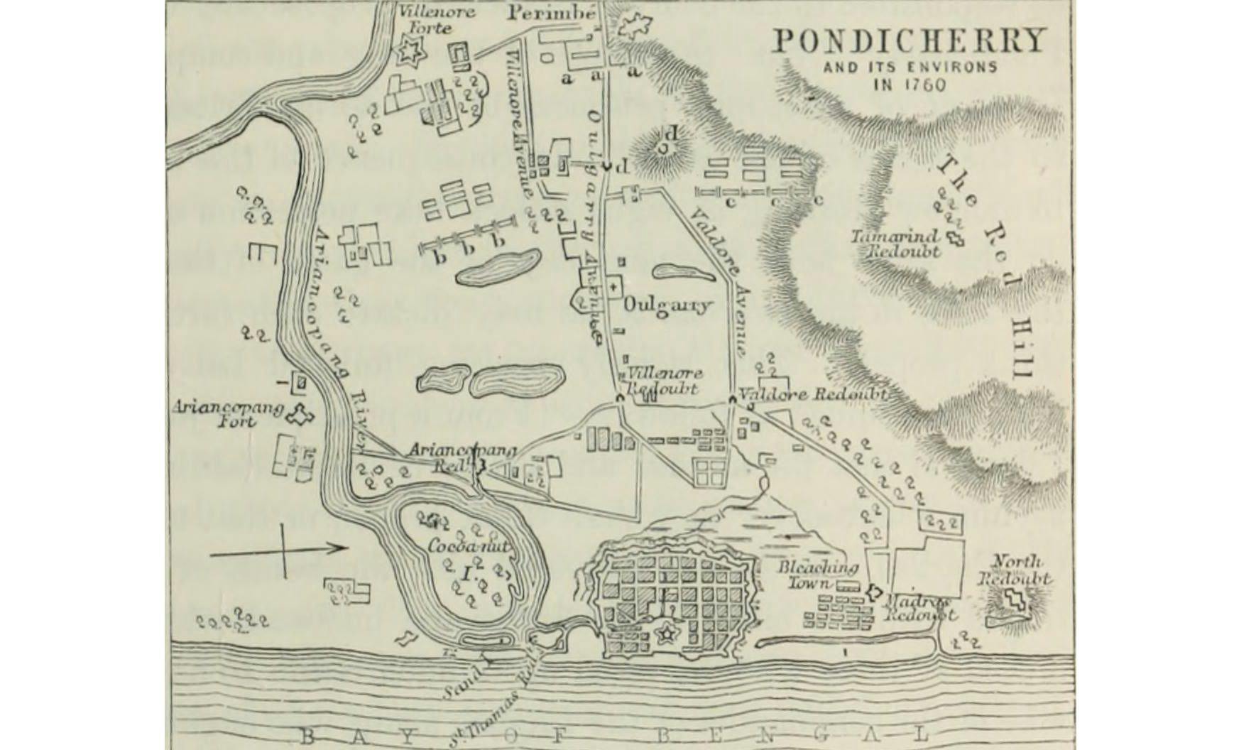 Pondicherry and its Environs in 1760