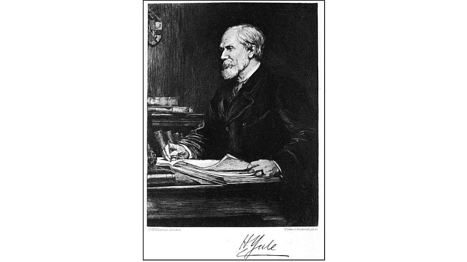 Photograph and signature of Henry Yule