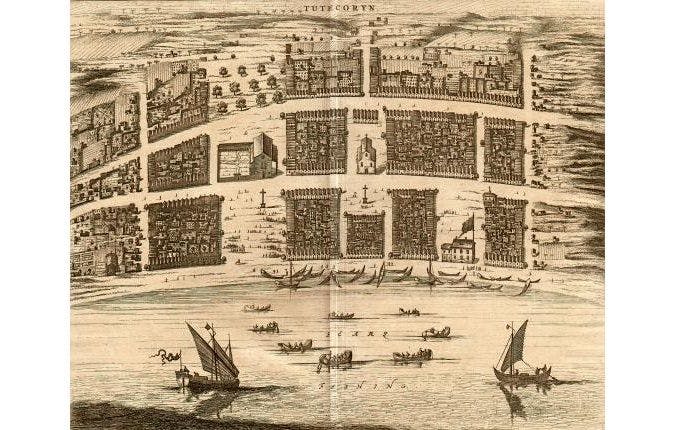 The Dutch port of Tuticorin, 1752
