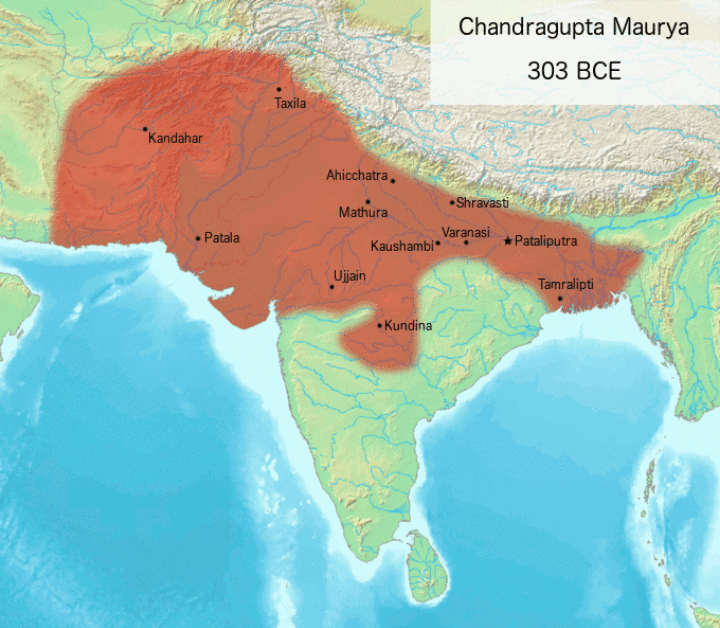 Extent of the Mauryan empire