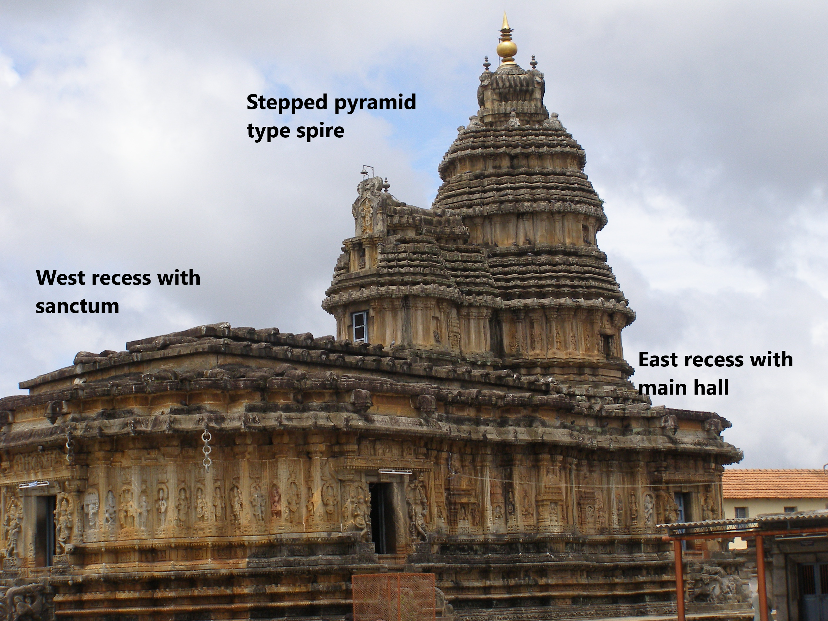 View of Vidyashankara Temple from the west