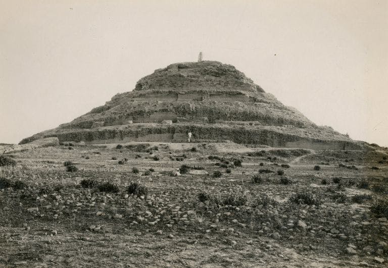 One of the mounds at Ahichchhatra during excavation c. 1944. Courtesy of the Archaeological Survey of India. 