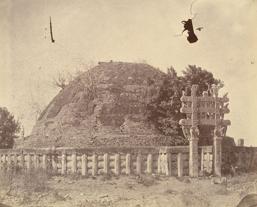 Stupa mound before restoration