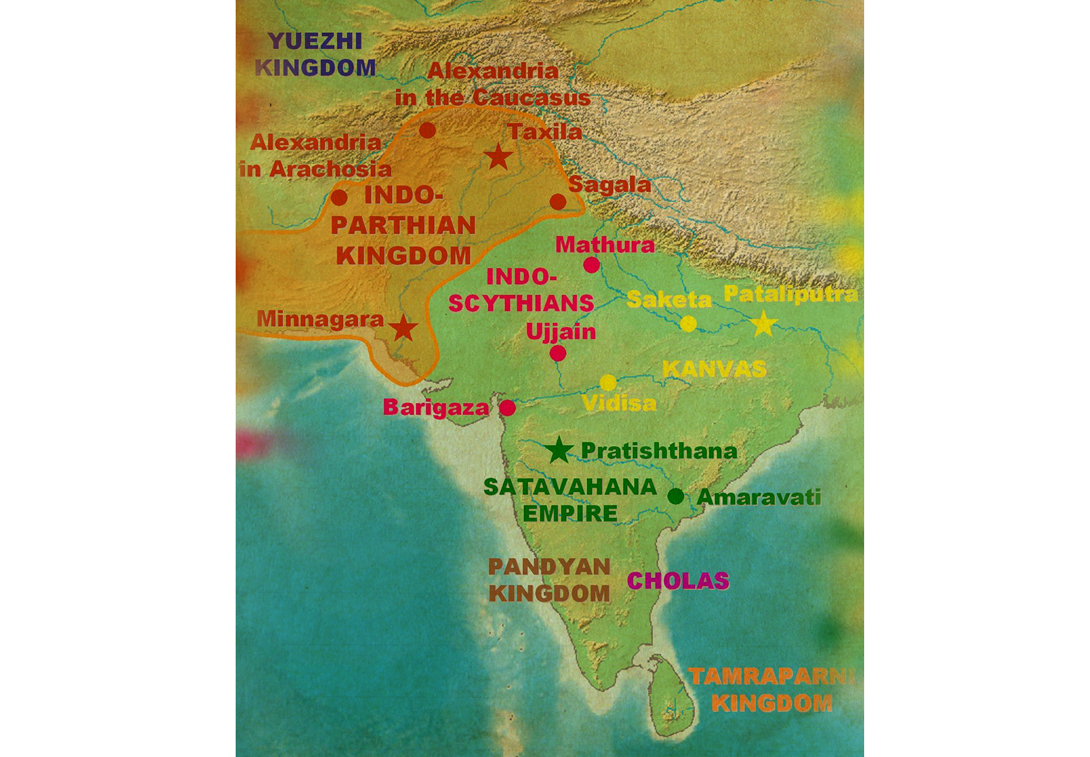 Extent of the Indo-Parthian Kingdom