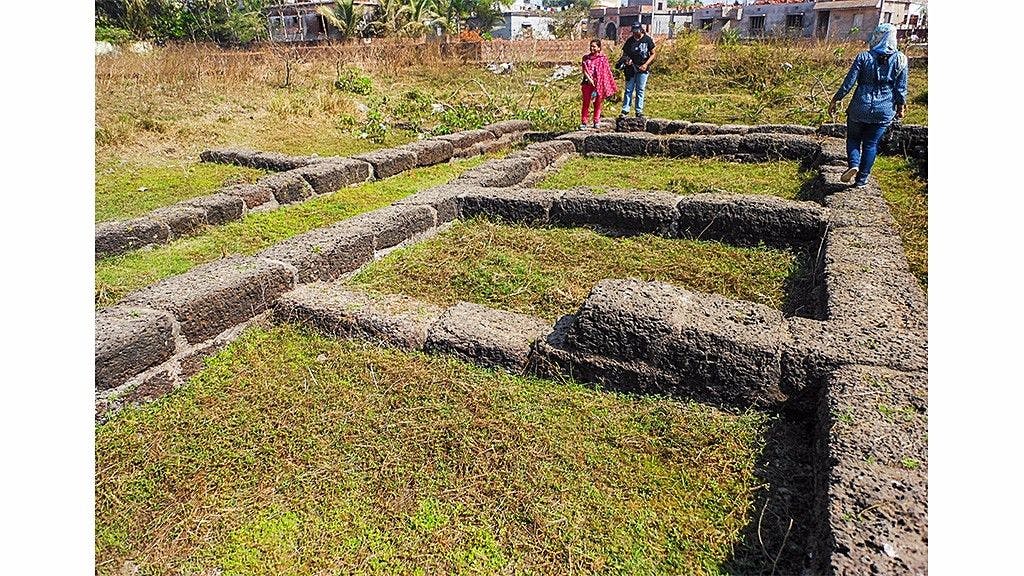 Remains of the excavation at Sisupalgarh