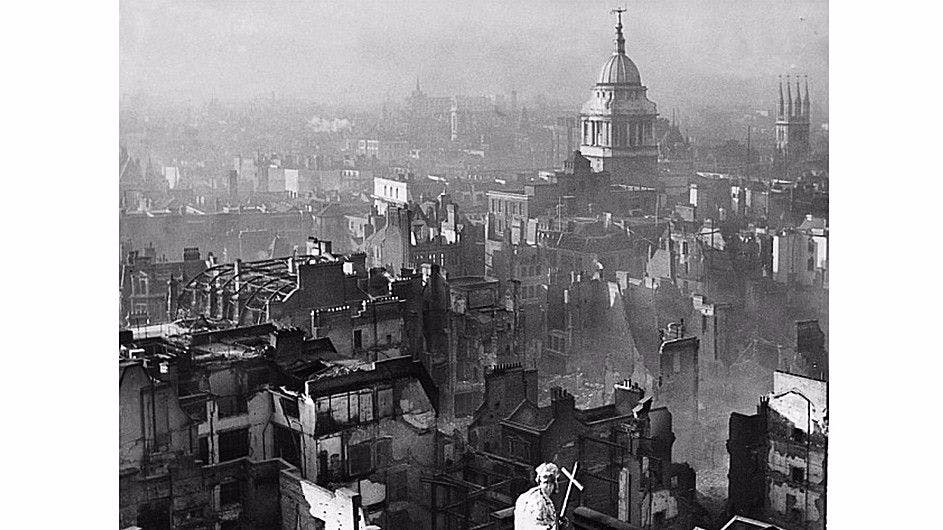 Destruction at London during World War II