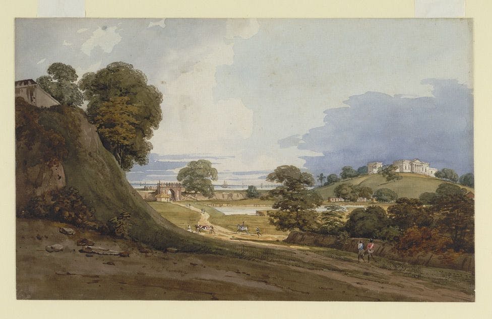 Painting of View of Cleveland House by Robert Smith, 1814