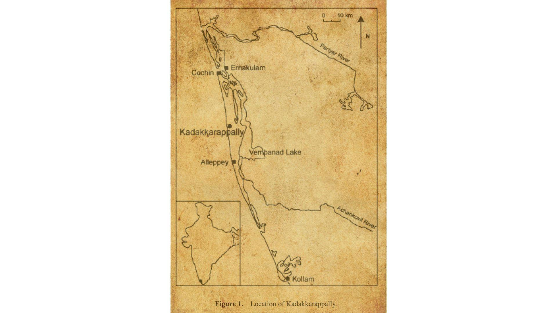 Map marking Kadakkarappally