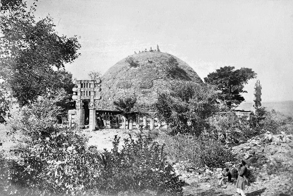 Great Stupa, Eastern Gateway, in 1875