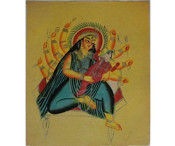 Ganesha in the lap of Parvati
