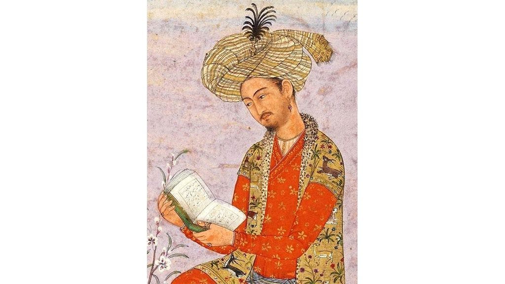 A painting of Babur