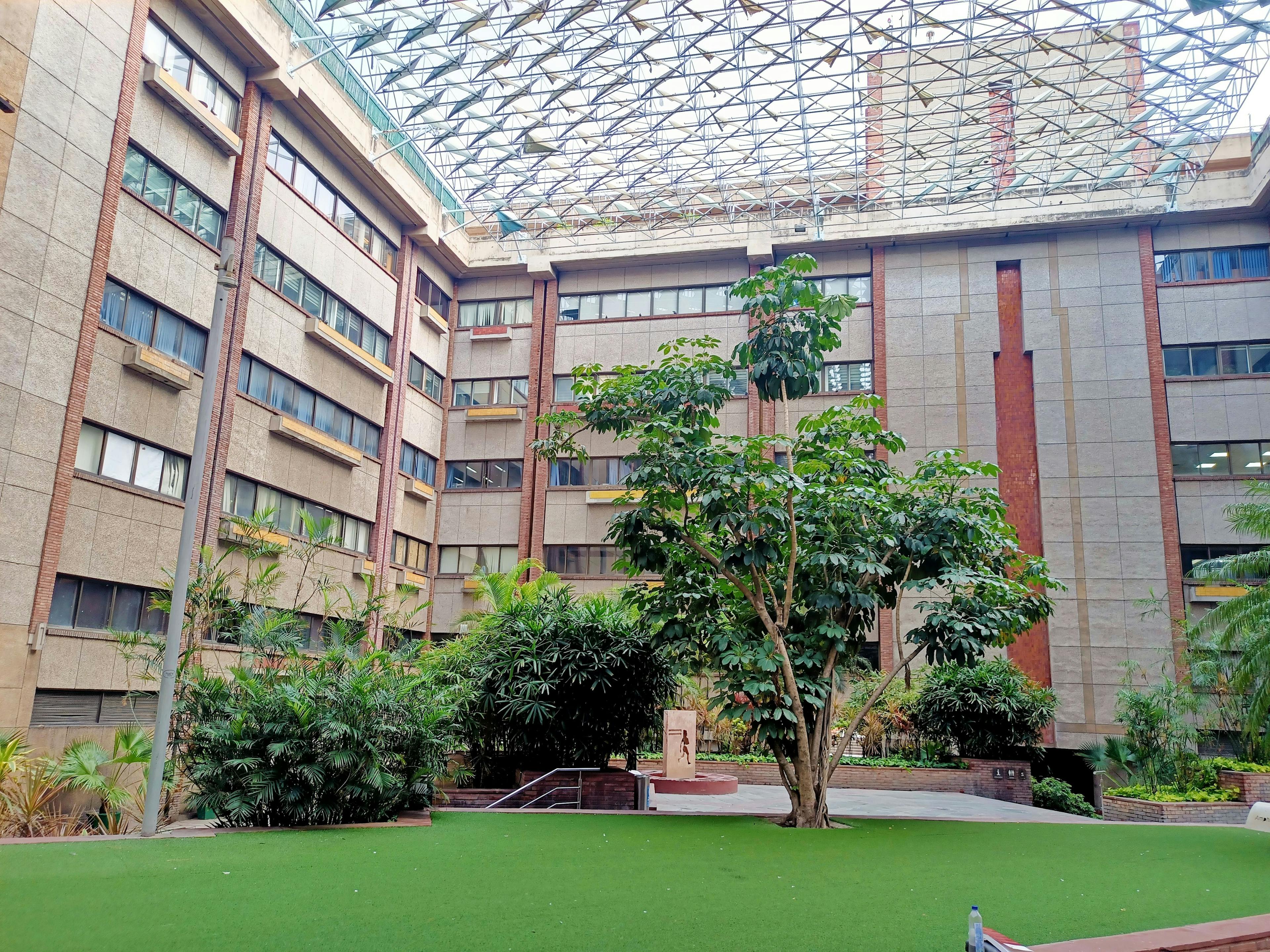 India Habitat Centre and its famous tiled roof