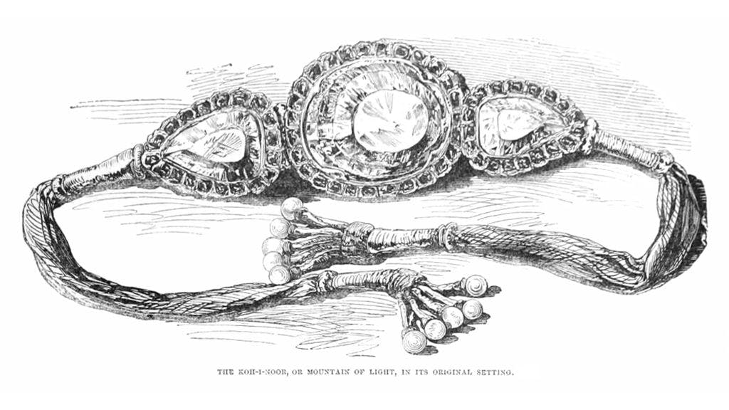 The Kohinoor diamond in its original setting