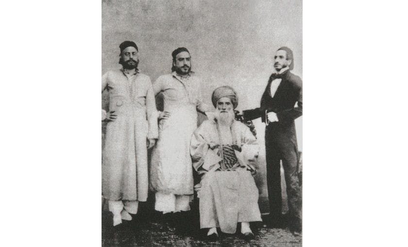 David Sassoon with his sons who expanded his empire across the world