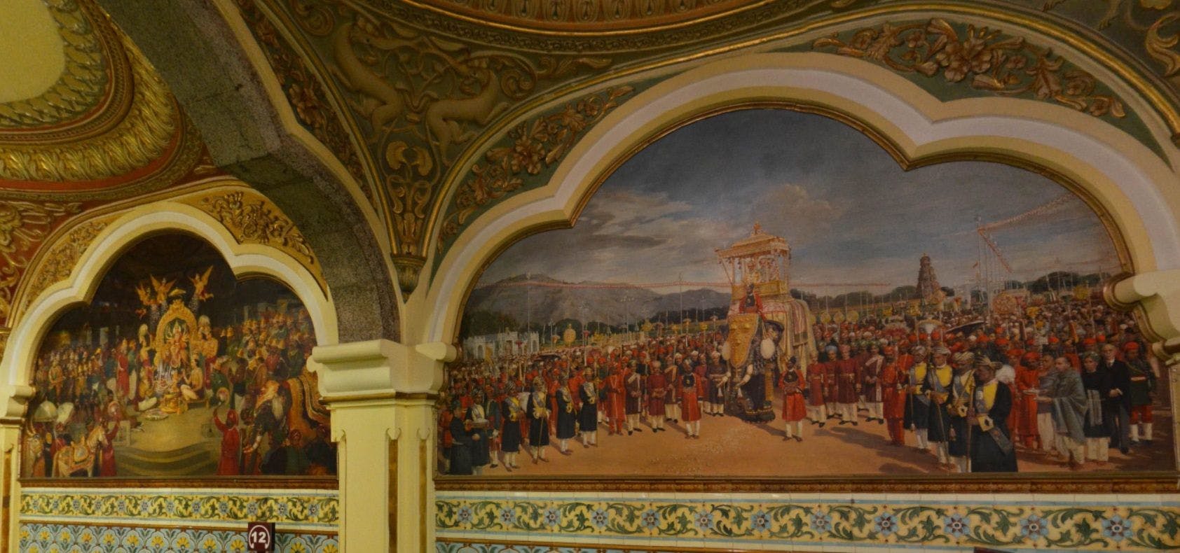 One of the paintings of the Dasara procession