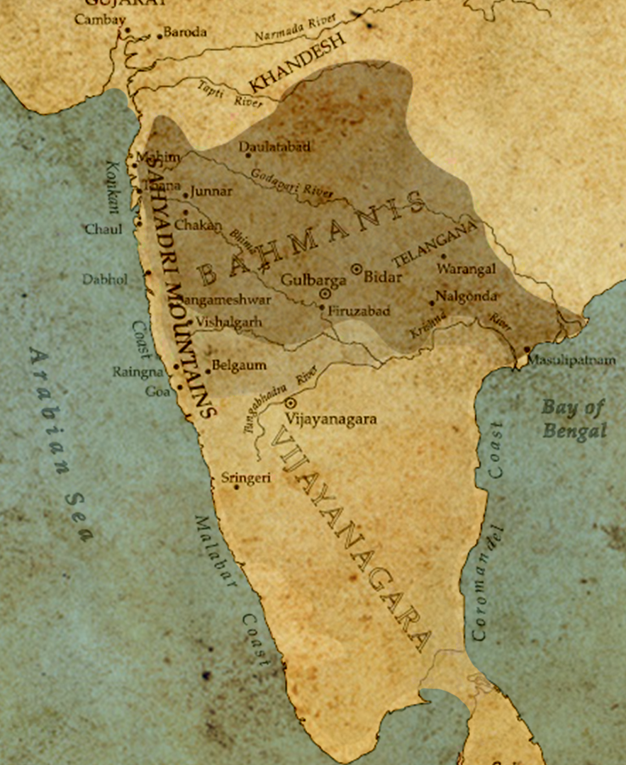 Map of Bahmani Empire