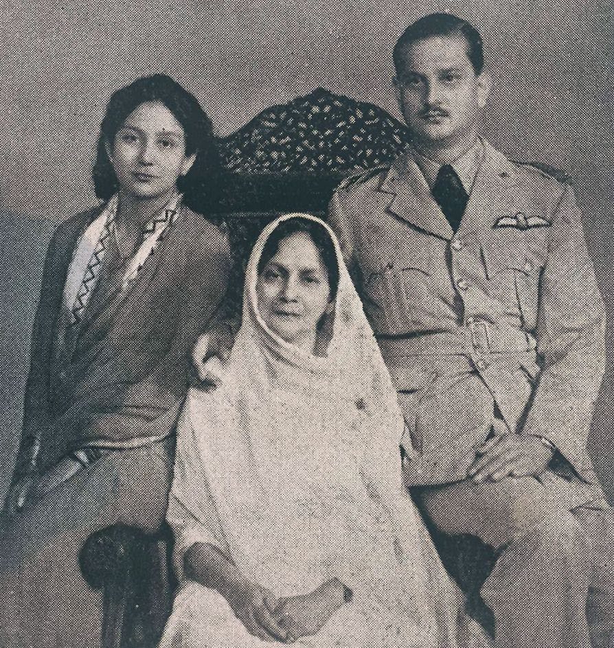 Sucharu Devi with son Dhrubendu and daughter Joyoti