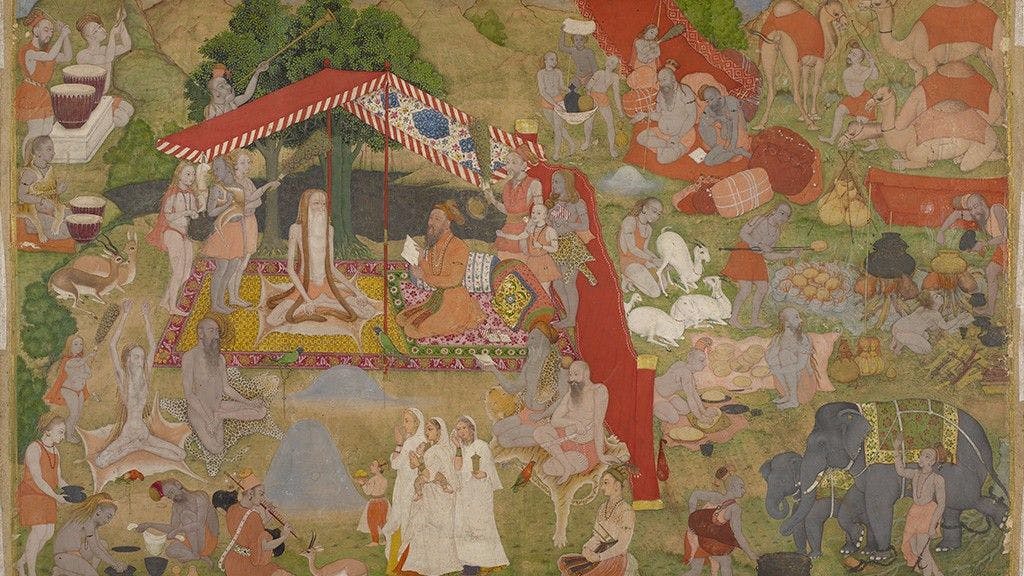 Mughals visiting monks