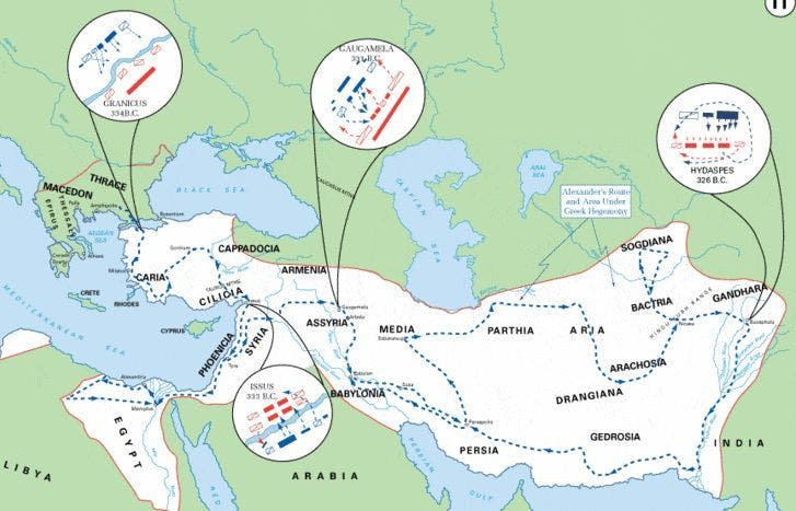 Extent of Alexander’s Empire