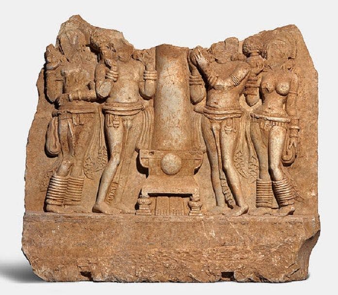 The stolen stone panel ‘Worshippers of the Buddha’